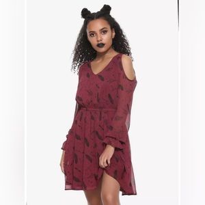 Harry Potter Sheer Cold Shoulder Dress